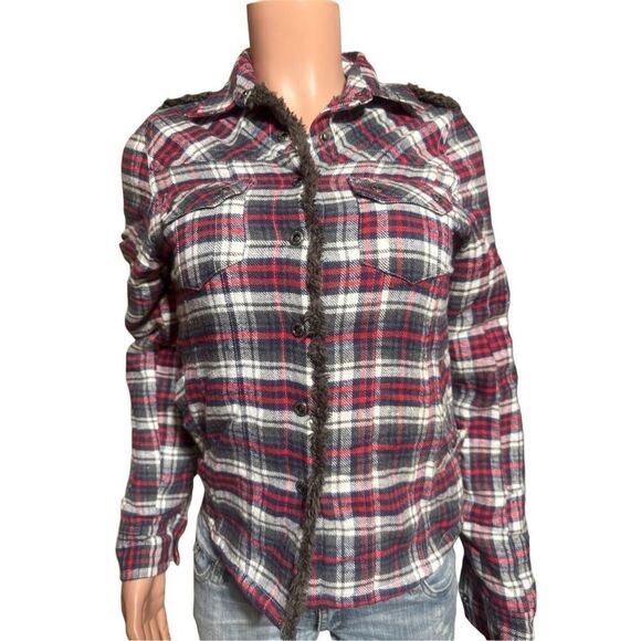 Pulp women long sleeve flannel button up pattern jacket XS - Picture 2 of 7